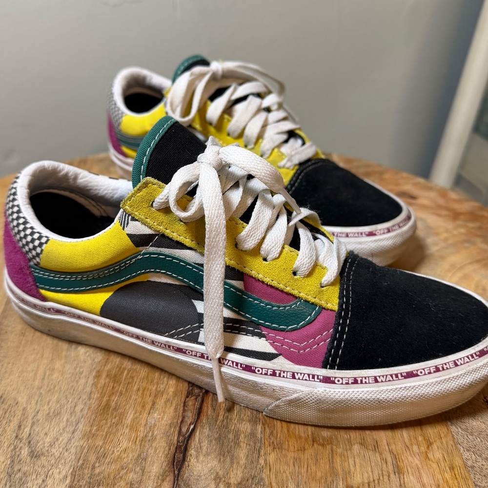 Vans Old Skool Low Patchwork Sneakers Women’s 7, … - image 1